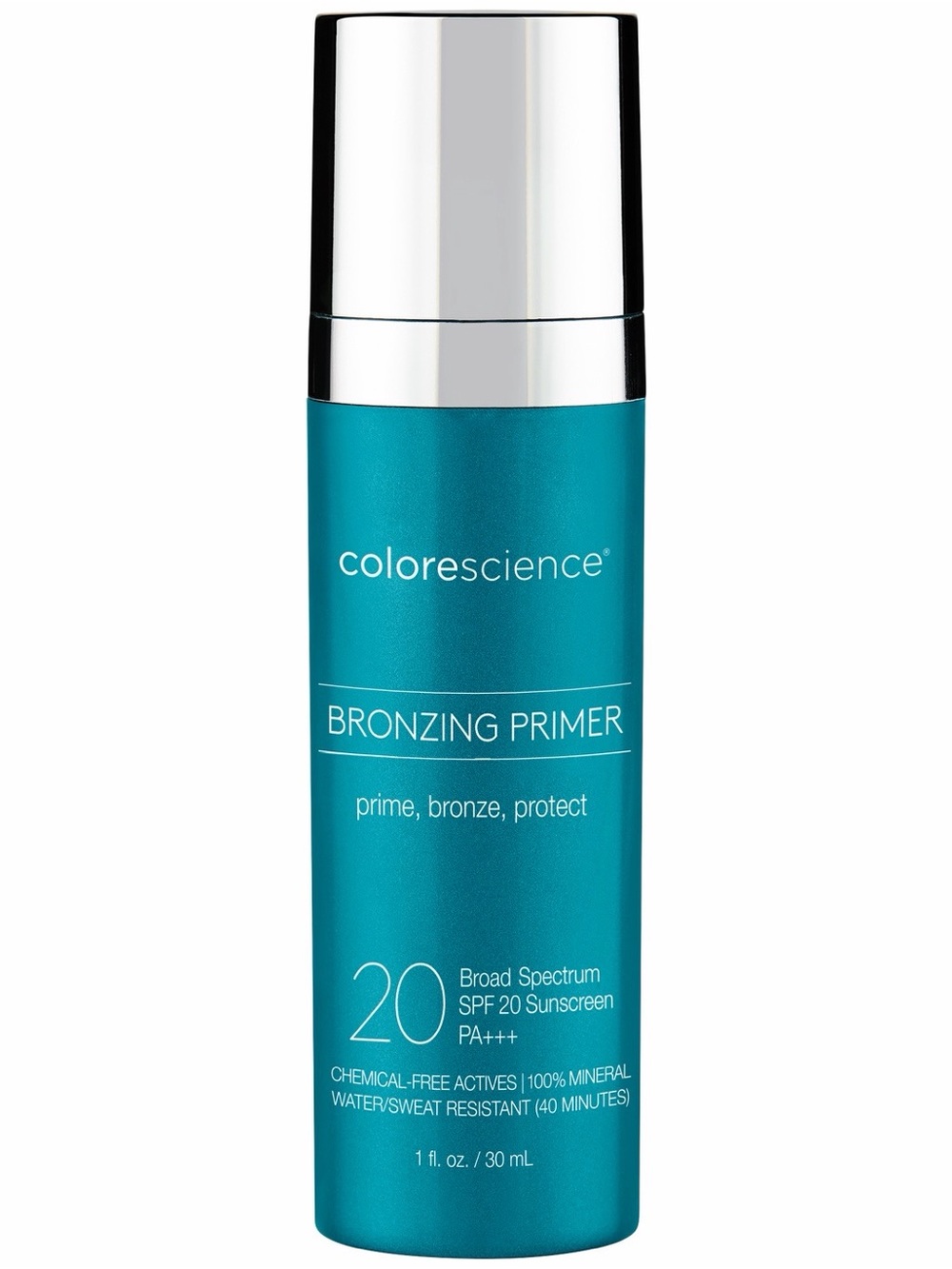COLORESCIENCE Bronzing Primer SPF 20 ~ Prime, Bronze, Protect ~ 1 oz